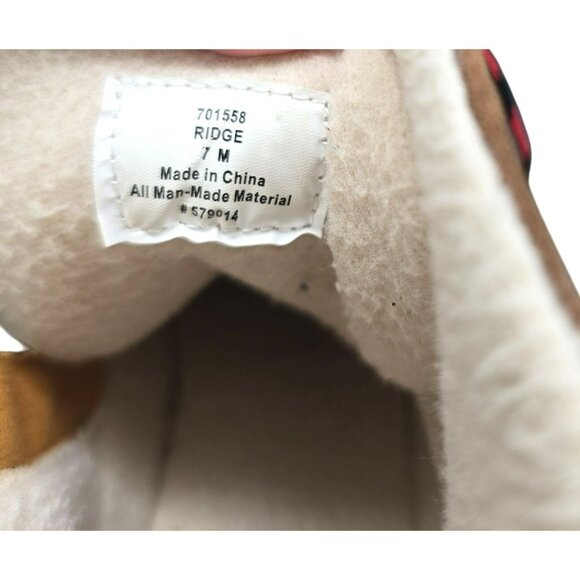 Tan Ridge Womens Lace-Up Ankle Boots Red Laces Side Zippers 7M Faux Suede JJ3906 - Picture 5 of 13